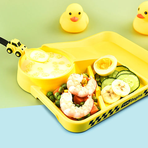 Children's Feeding Dish Set of Dishes for Baby Stuff Suction Cup Plate Aesthetic Tableware for Kids Plates Utensils Dinner Kit