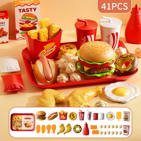 Children Pretend Play Kitchen Toys Sets Simulation Dessert Bread Food Cooking Games Play House Party Activities Games Girl Toys