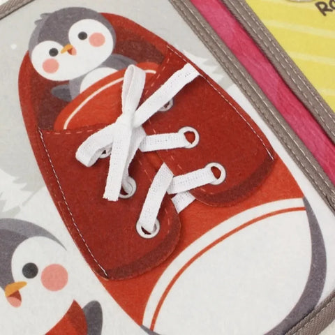 Quiet Book for Toddler Animal Cognitive Fabric Activity Busy Book Montessori Baby Book Toys Cloth Crinkle Books for Babies 6 12M