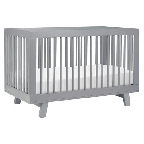 Hudson 3-in-1 Convertible Crib with Toddler Bed Conversion Kit in Grey, Greenguard Gold Certified