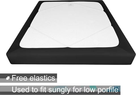 Box Spring Cover Queen Size Stretchy Wrap Around 4 Sides of The Box Spring, Alternative for Bed Skirt Twin/Full/Queen/King