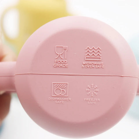 New cartoon 120ML Baby Silicone Sippy Cup BPA-Free Portable Storage Snack Container Feeding Cup  Leakproof trainer cup