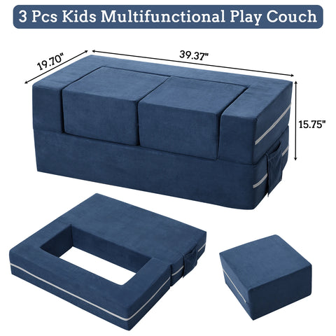 3 Pcs Modular Toddler Couch,Toddler Couch Kids Sofa for Playing,Creativity,Child Chair Sofa Bedroom and Playroom for Playroom