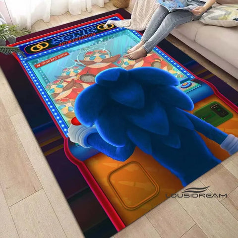 Anime Characters S-Sonic Carpet for Living Room Home Sofa Decoration,Children Game Large Decor Floor Mat Yoga Mat Large Carpet