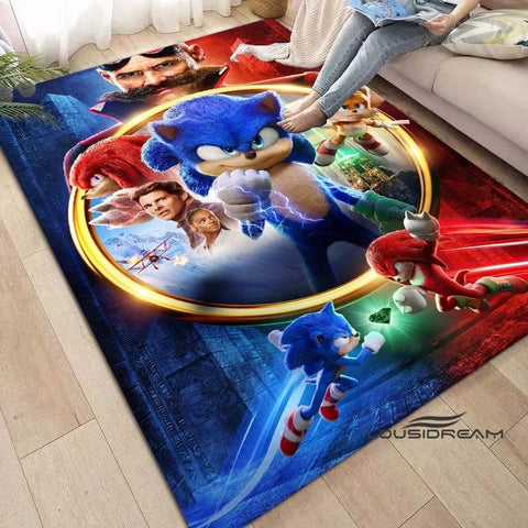 Anime Characters S-Sonic Carpet for Living Room Home Sofa Decoration,Children Game Large Decor Floor Mat Yoga Mat Large Carpet
