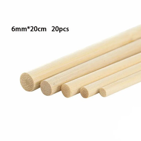 3-8mm Round Wooden Bamboo Sticks DIY Handmade Craft Making Small Wooden Stick Material For WoodworkingSupplies