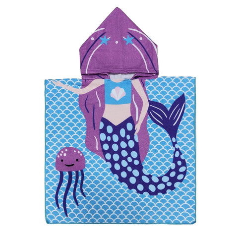 Girls Unicorn Bathrobe Baby Hooded Beach Towel Kids Mermaid Cape Towels Children Bathing Stuff Babies Shark Washcloth