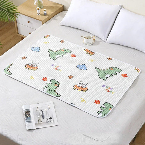 Waterproof Washable Mattress Urine Mat for Baby Toddlers Cartoon Bed Protector Diaper Bedding Urine Pads Cloth Breathable