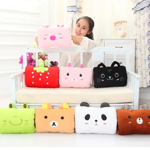 Kids Cute Gift Winter Cartoon Plush Toys Hand Warmer Cartoon Animals Soft Pillow Hand Hold Warm Cushion Gift. Non Electrical