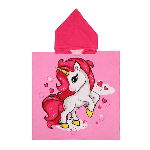 Baby Cartoon Printing Bathrobe Girls Unicorn Beach Towel Boy Shark Dinosaur Bath Towel Kids Hooded Cape Towel Children Bath Item