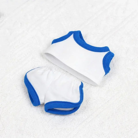 17cm Mini Plush Doll'S Clothes Outfit Accessories For Korea Kpop Exo Labubu Idol Flower shirt leather jacket skirt Clothing Gift