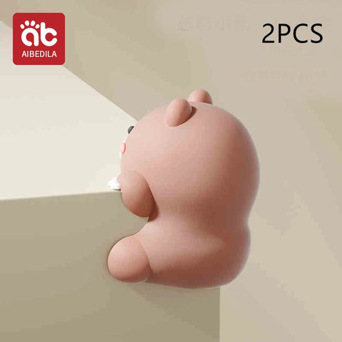 AIBEDILA Children Silicone Anti-collision Angle Cartoon Cute Safety Protection Corner Table Paste Sets of Baby Safety Protection