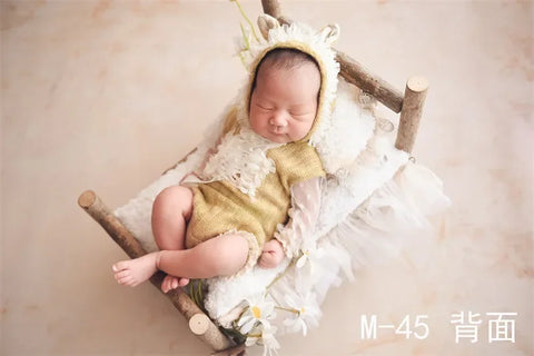 Newborn Photography Props Lace Retro Baby Mattress Posing Pillow Bedding for Crib Accessories Studio Shoot Photo Props