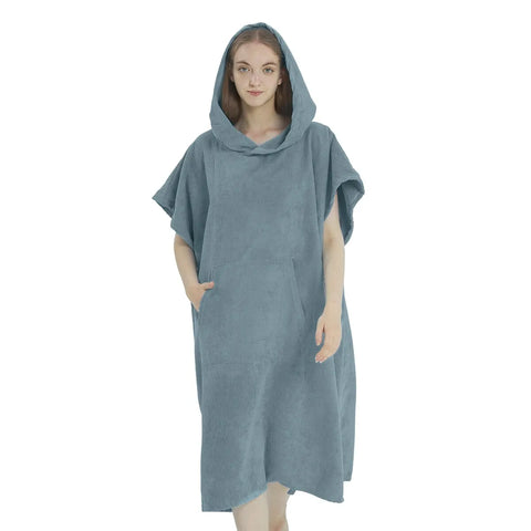 Surf Poncho Towel Poncho Quick-Dry Towel Hoodie Microfiber Beach Robe Changing Poncho Swim Towel Beach Poncho For Adults