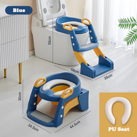 Newly Upgraded Portable Toilet Seat Children's Pot Foldable Potty Training Seat Step Stool Portable Potty Child Pot Bebe Toilett