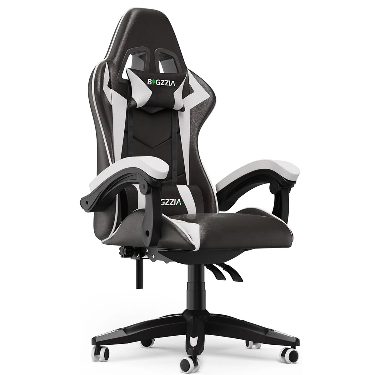 Ergonomic Gaming Chair Gamer Chairs with Lumbar Cushion + Headrest, Height-Adjustable Computer Office Chair for Girls, Boys