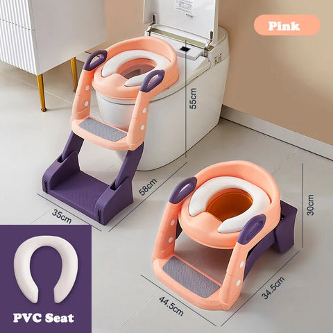 Newly Upgraded Portable Toilet Seat Children's Pot Foldable Potty Training Seat Step Stool Portable Potty Child Pot Bebe Toilett