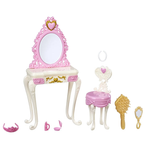 Original Disney Princess Ariel Royal Vanity Belle Royal Kitchen Cinderella Tea Cart Chariot Playset Pretend Play for Girl Gifts