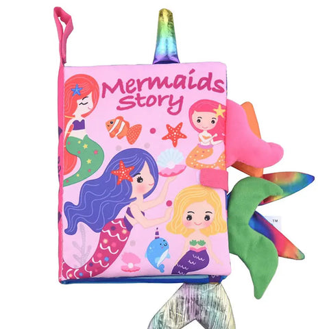 Quiet Book for Toddler Animal Cognitive Fabric Activity Busy Book Montessori Baby Book Toys Cloth Crinkle Books for Babies 6 12M