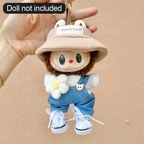 17cm Cute Mini Plush Doll'S Clothes Outfit Accessories For Korea Kpop Exo Labubu II Idol Dolls Sitting Party Clothing DIY Gift