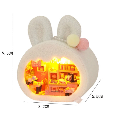 Mini Dollhouse miniatures Diy Doll House Miniaturas Maison sylvanian Home de muñecas Children Birthday Christmas r Gifts