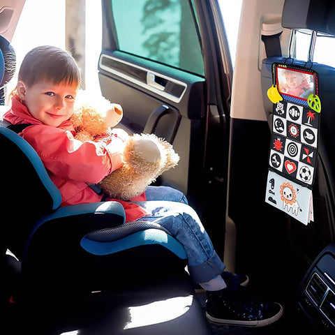 Baby Cloth Book with Distorting Mirror Soft Cartoon Parent-child Interactive Early Educational Montessori Toy for Children