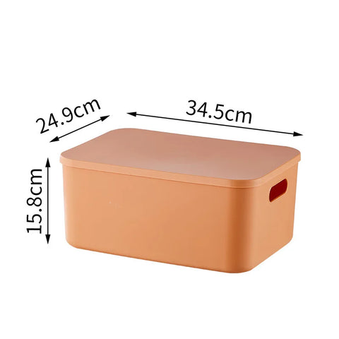 Plastic Storage Box Jewelry Lipstick Organizer Toy Underwear Stackable Baskets Colorful Desktop snacks Box Containers