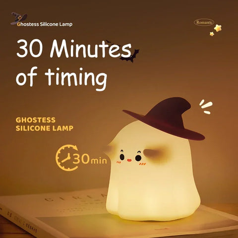 Pumpkin Halloween Led Night Light Ghost Table Lamp Book Light Cute Cartoon Birthday Gifts for Kids Nursery Bedroom Bedside Sleep