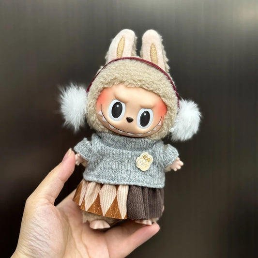 Mini Doll'S Clothes Outfit Accessories For Korea Kpop Exo 15-17cm Labubu Idol V1 V2 Overalls set Clothing Gift