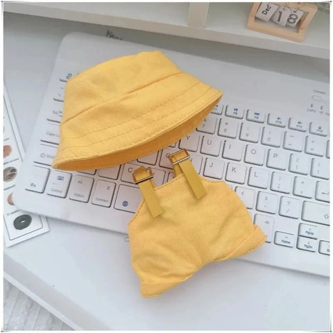 For Labubu 15-17 cm v1v2 Outfit Accessories Mini Hat Overalls Set Decoration Small Clothes Children's Toys Birthday Gift