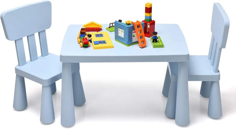Kids Table and Chair Set For Toddler, Plastic Children Activity Table for Reading, Drawing, Snack Time, Arts Crafts, Preschool