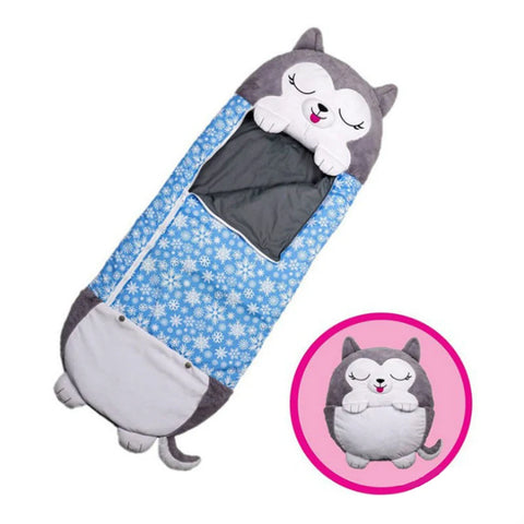 Children's Cartoon Sleeping Bag with Pillow for Birthday Gift Kids Comfy Plush Warm Sleepy Sack Animal Boys Girls Soft Sleepsack