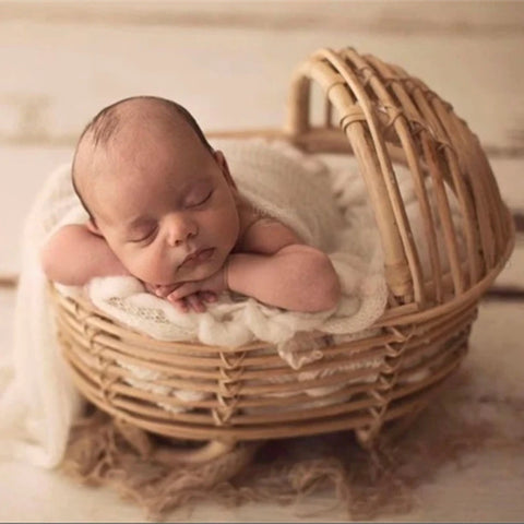 Newborn Photography Props Rattan Bed Chair Bassinet for Baby Newborn Studio Shooting Photo Props Fotografia Baby Accessories