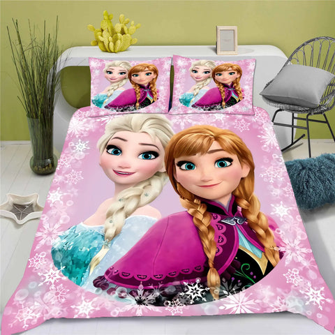 Frozen  3D Children'S Bedding Set Duvet Cover Set kingTwin Size Bedding Sets Universal, Suitable For Children And Adults