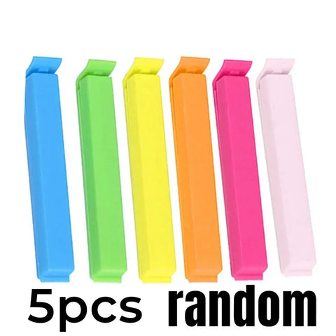 5PCS Portable Kitchen Storage Food Snack Seal Sealing Bag Clips Sealer Clamp Plastic Tool Kitchen Accessories Food Bag Clips