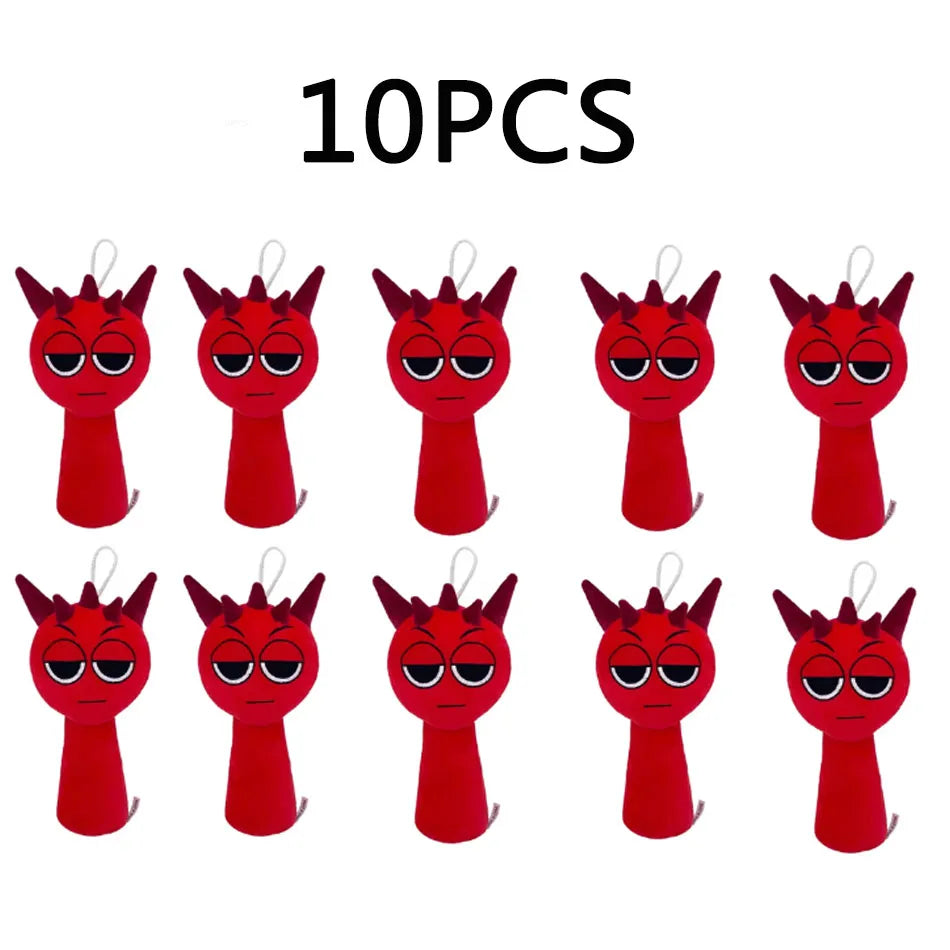 10PCS Sprunki Plush Incredibox Game Plush Kawaii Stuffed Pillow Soft Dolls Collection Room Decoration Christmas Gift Toy forKids