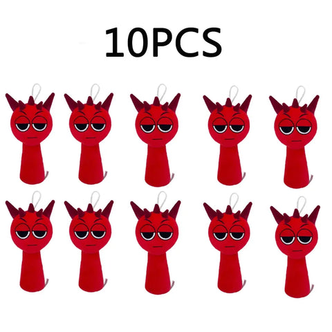 10PCS Sprunki Plush Incredibox Game Plush Kawaii Stuffed Pillow Soft Dolls Collection Room Decoration Christmas Gift Toy forKids