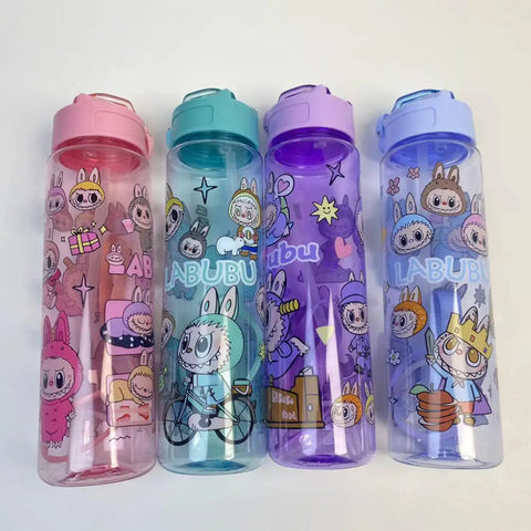 cartoon Water Cup High Aesthetic Tea Cup Design Sense Straw Cups with Women's Cartoon Pattern Outdoors Water Cup Kid Gifts Toys