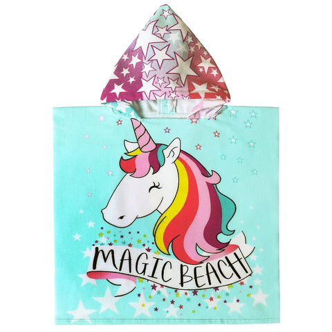 Baby Cartoon Printing Bathrobe Girls Unicorn Beach Towel Boy Shark Dinosaur Bath Towel Kids Hooded Cape Towel Children Bath Item