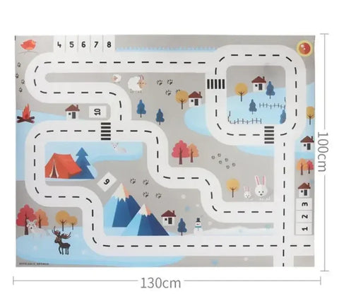 Baby Climbing Playing Mat Game Traffic Road Map Baby Play Mat Toys City Carpet City Car Parking Lot Table Cloth Traffic Signs