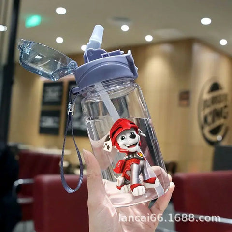 550ML Paw Patrol Summer Water Cup Cartoon Large Capacity Outdoor Sports Water Cup Drinking Leakproof Water Bott Children's Gift
