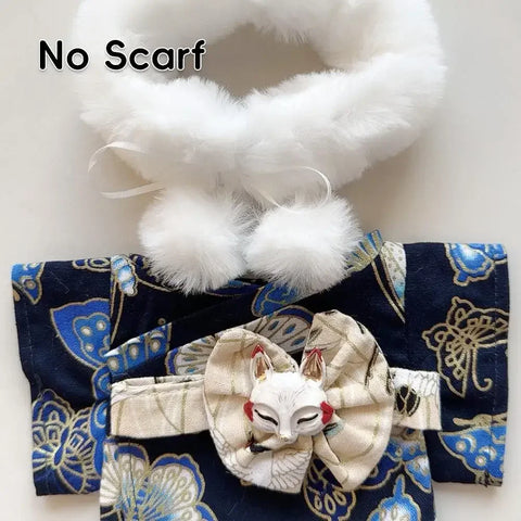 For 15/17cm Labubu Doll Summer Fresh Style Japan Kimono Set Gentle Light Color Clothes Doll Accessories