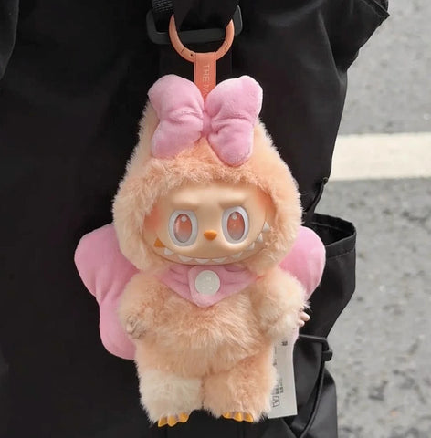 17cm Mini Plush Doll'S Clothes Outfit Accessories For Korea Kpop Labubu Idol Sitting Party V1 V2 Autumn onesie hat set Clothing