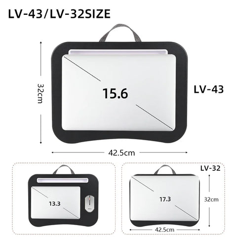 MUMUCC Multifunctional Laptop Desk With Cushion and Filled with Foam Particles, Small Pillow Table, Hard Mouse Pad Large