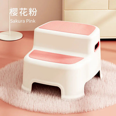 Children's Ottoman Baby Step Chair Stool Small Bench Hand Washing Step Children's Stool Non-Slip Footstool Stand Stool