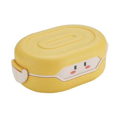 Stackable Bento Box Portable Cute Cartoon Children Lunch Box Double Layer Food Storage Container Eyeglass Bear Thermal Bento Box