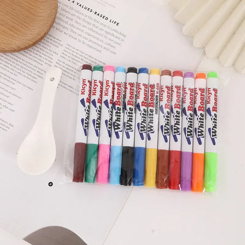 Montessori Magical Water Floating Student Painting Brush  Whiteboard Markers Pen Suspension Kids Educational Painting Pen Toys