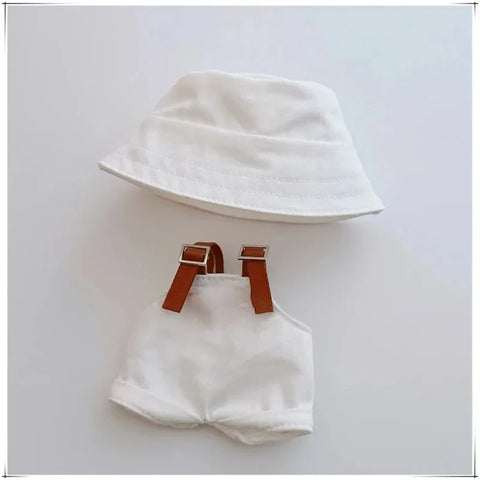 For Labubu 15-17 cm v1v2 Outfit Accessories Mini Hat Overalls Set Decoration Small Clothes Children's Toys Birthday Gift