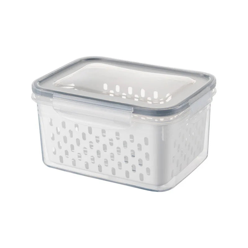 Fruit Storage Containers for Fridge with Removable Colander, Airtight Food Storage Container, Dishwasher Safe Produce Saver