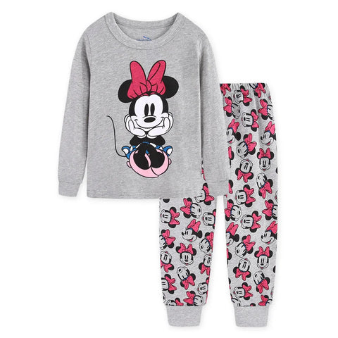 New Spring Autumn Children's Clothing Sets Mickey Cartoon Minnie girl boy Pajamas Kids Set Boys Sleepwear Baby Girls Pyjamas